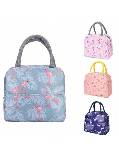 1pc Mom & Baby Insulated Bottle Bag, Lunch Tote Cooler Bag With Handles