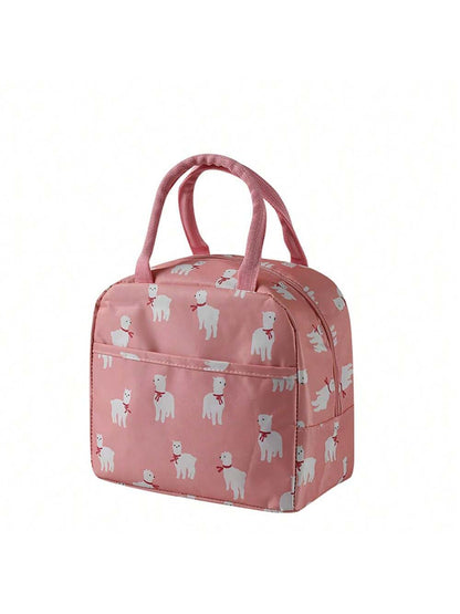 1pc Mom & Baby Insulated Bottle Bag, Lunch Tote Cooler Bag With Handles