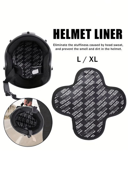 1pc Motorcycle Helmet Liner, Sweat-Absorbent Helmet Padding, Breathable Quick-Dry Removable Helmet Lining, Detachable Hook And Loop Design, Helmet Padding