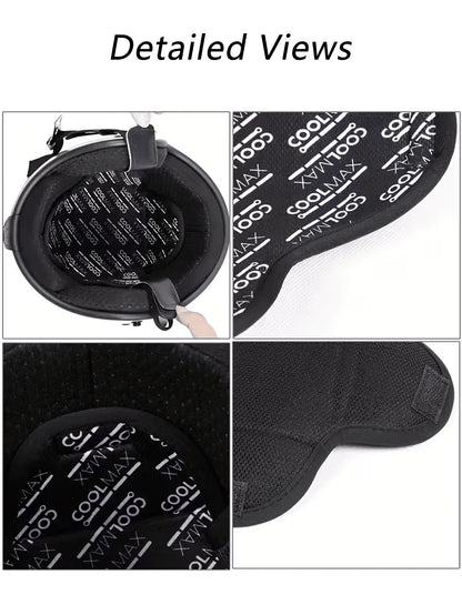 1pc Motorcycle Helmet Liner, Sweat-Absorbent Helmet Padding, Breathable Quick-Dry Removable Helmet Lining, Detachable Hook And Loop Design, Helmet Padding