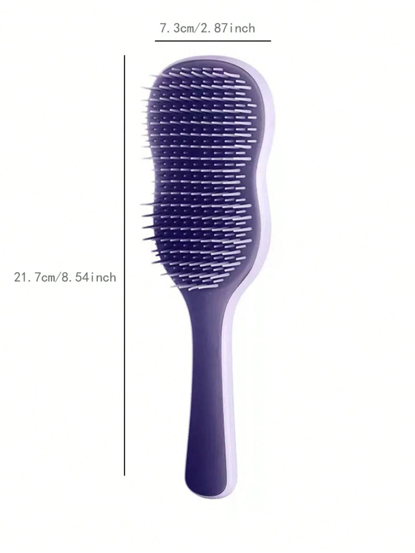 1pc Natural Smooth Hair Brush, Scalp Care Massage Brush With Anti-Slip Handle, Suitable For Curly, Straight, Dry Or Wet Hair