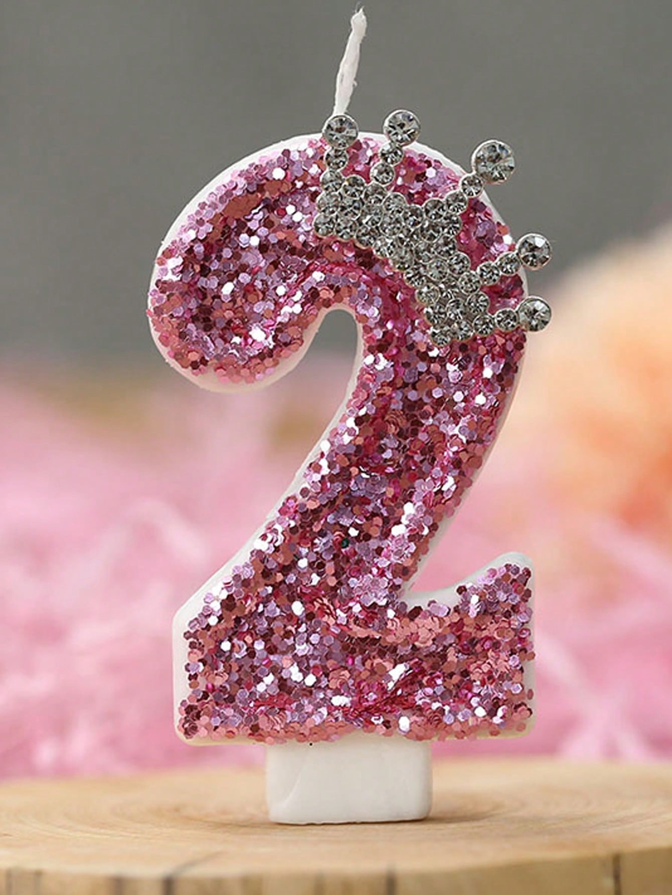 1pc New Alloy Crown Decor 0-9 Digit Candles, Birthday Cake Decoration, Party Candles, Atmosphere Party Supplies, Party Supplies