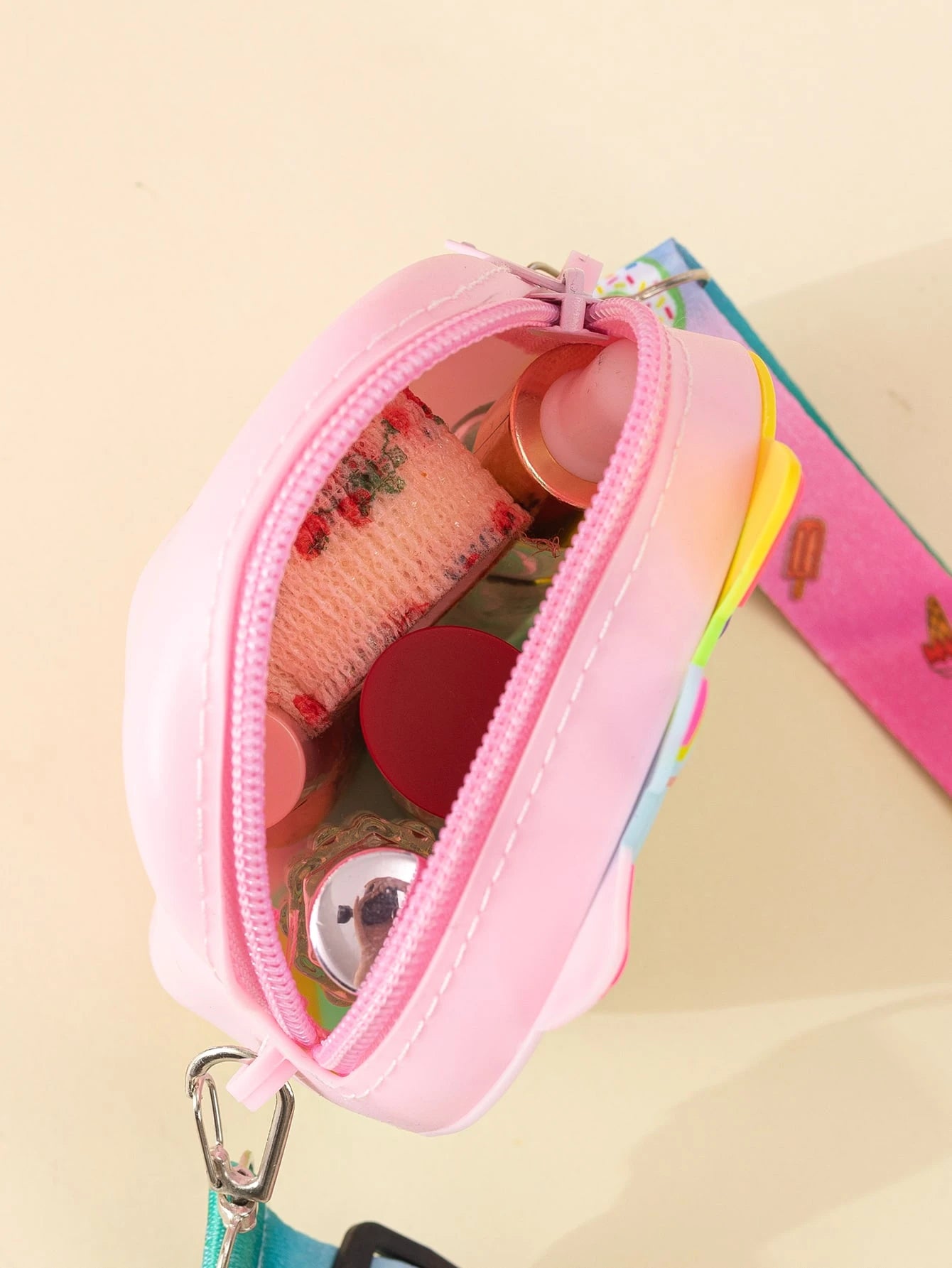 1pc New Princess Coin Purse, Silicone Material With Zipper Closure, Crossbody Style For Adults & Kids, Unicorn Shape, Suitable For Outings, Back To School Gift, Holiday Gift