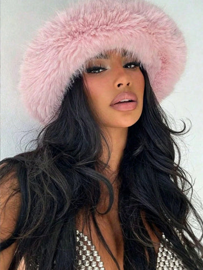 1pc New Women's Winter Wool Hat, European And Korean Style Warm Hat, Suitable For Autumn And Winter, Fashion Solid Color, Fits Face Shape, Compact And Versatile Mongolian Hat, Thickened Design, Winter