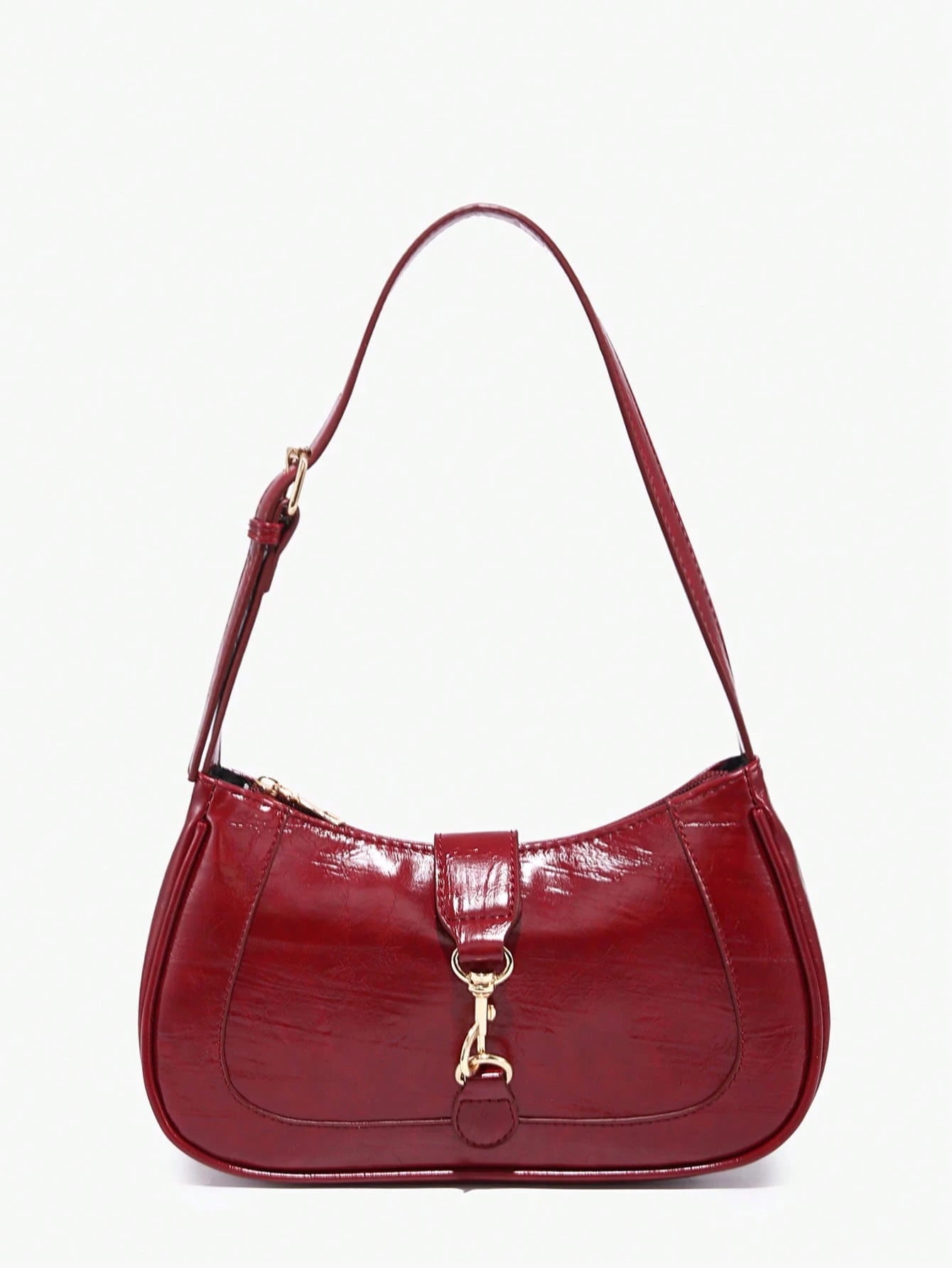1pc Novachic Vintage Minimalist Crescent Shaped Adjustable Strap Handbag, Suitable For Dates, Outings, Parties
