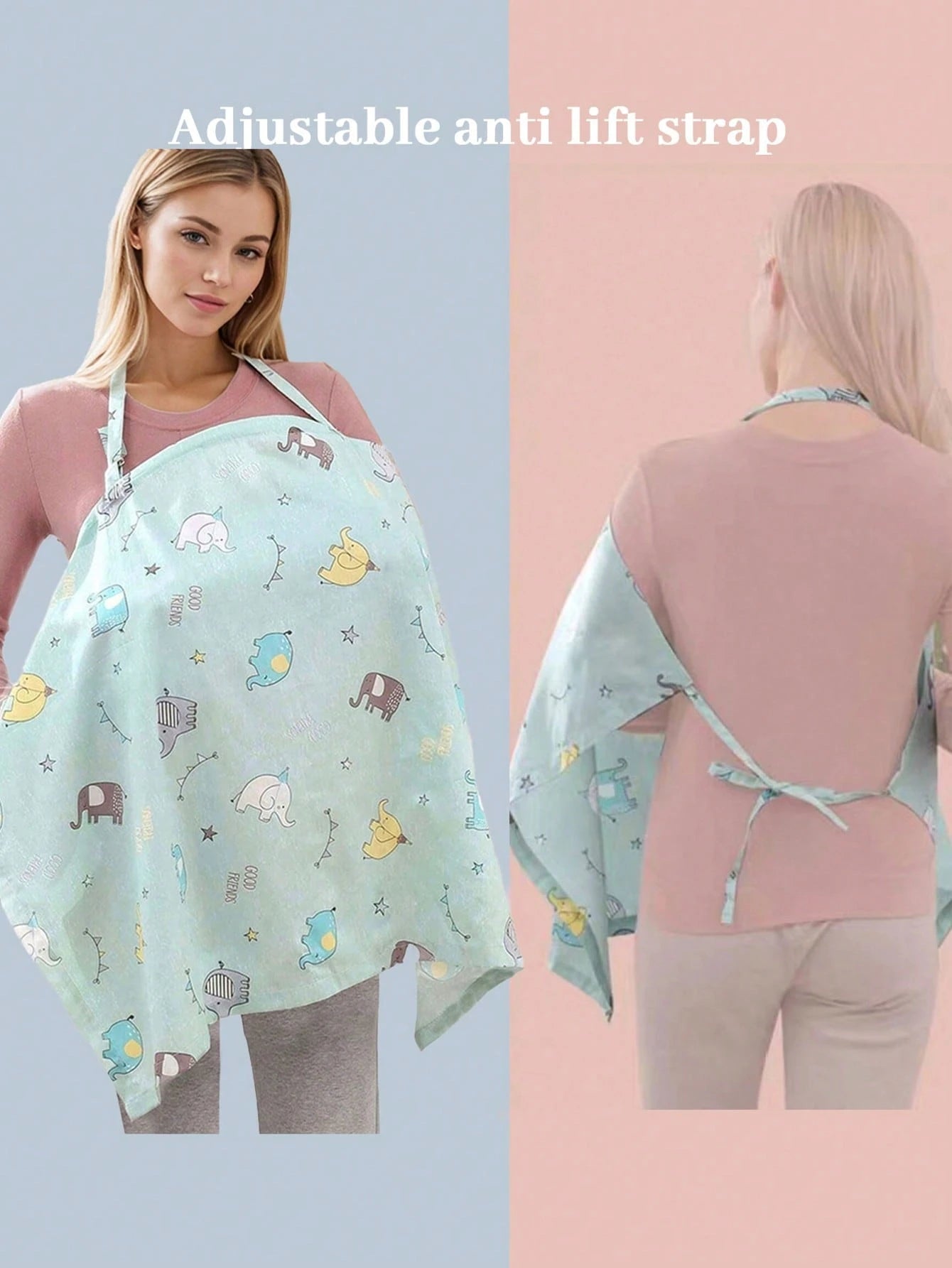 1pc Nursing Cover, Anti-Glare, Outdoor Nursing Poncho, 360° All-Round Coverage, With Mesh Layer, Breathable & Private, Arched Neckline Design, Multi-Functional Nursing Apron, Suitable For Newborn Brea