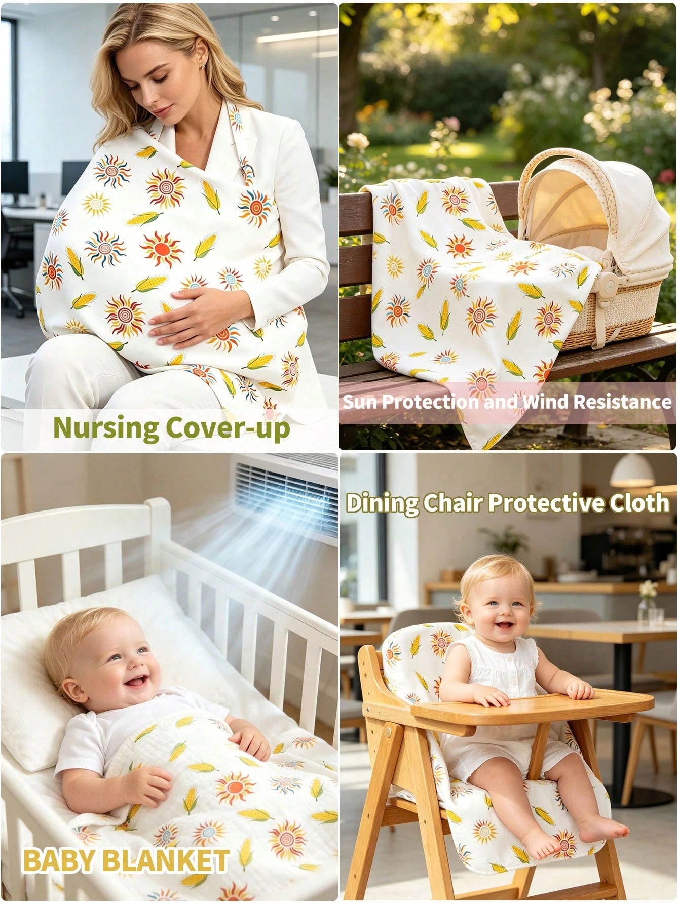 1pc Nursing Cover, Anti-Glare, Outdoor Nursing Poncho, 360° All-Round Coverage, With Mesh Layer, Breathable & Private, Arched Neckline Design, Multi-Functional Nursing Apron, Suitable For Newborn Brea
