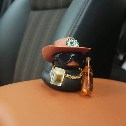 1pc Of Bar Duck Design Car Ornament, A Must-Have For Car Decoration, Suitable For Party Style, Automotive Accessories, And Motorcycle Or Bicycle Decor