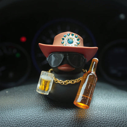 1pc Of Bar Duck Design Car Ornament, A Must-Have For Car Decoration, Suitable For Party Style, Automotive Accessories, And Motorcycle Or Bicycle Decor