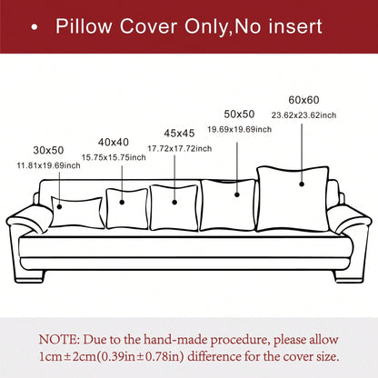 1pc Olive Green 3D Striped Decorative Pillow Cover (Pillow Insert Not Included), Fashionable Modern Soft Chenille Accent Vintage Textured Cushion Cover, Suitable For Home Sofa, Bedroom, Decor, All Sea
