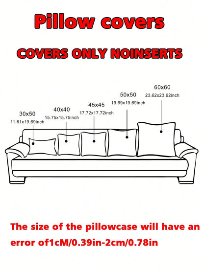 1pc Outdoor Waterproof Throw Pillow Covers Decorative Square Cushion Case Patio Pillows For Couch
