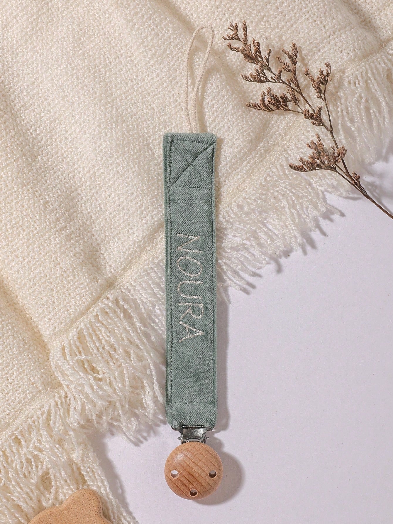 1pc Personalized Baby Pacifier Clip Cute Polka Dot Print Customized Patterns For Boys And Girls, Custom Baby Pacifier Clip Universal Soothing Clip