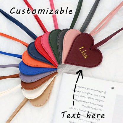1pc Personalized Custom Gold-Embossed Letter Upper And Lower Case Name Design Multi-Color Pu Leather Women's Handbag Backpack Pendant Creative Heart-Shaped Texture High-End Gift