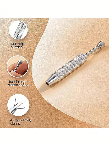 1PC Piercing Taper Ball Grabber Tool For Changing Jewelry- 14G 16G 18G 20G Stainless Steel Flat Back Earrings Applicator Tool