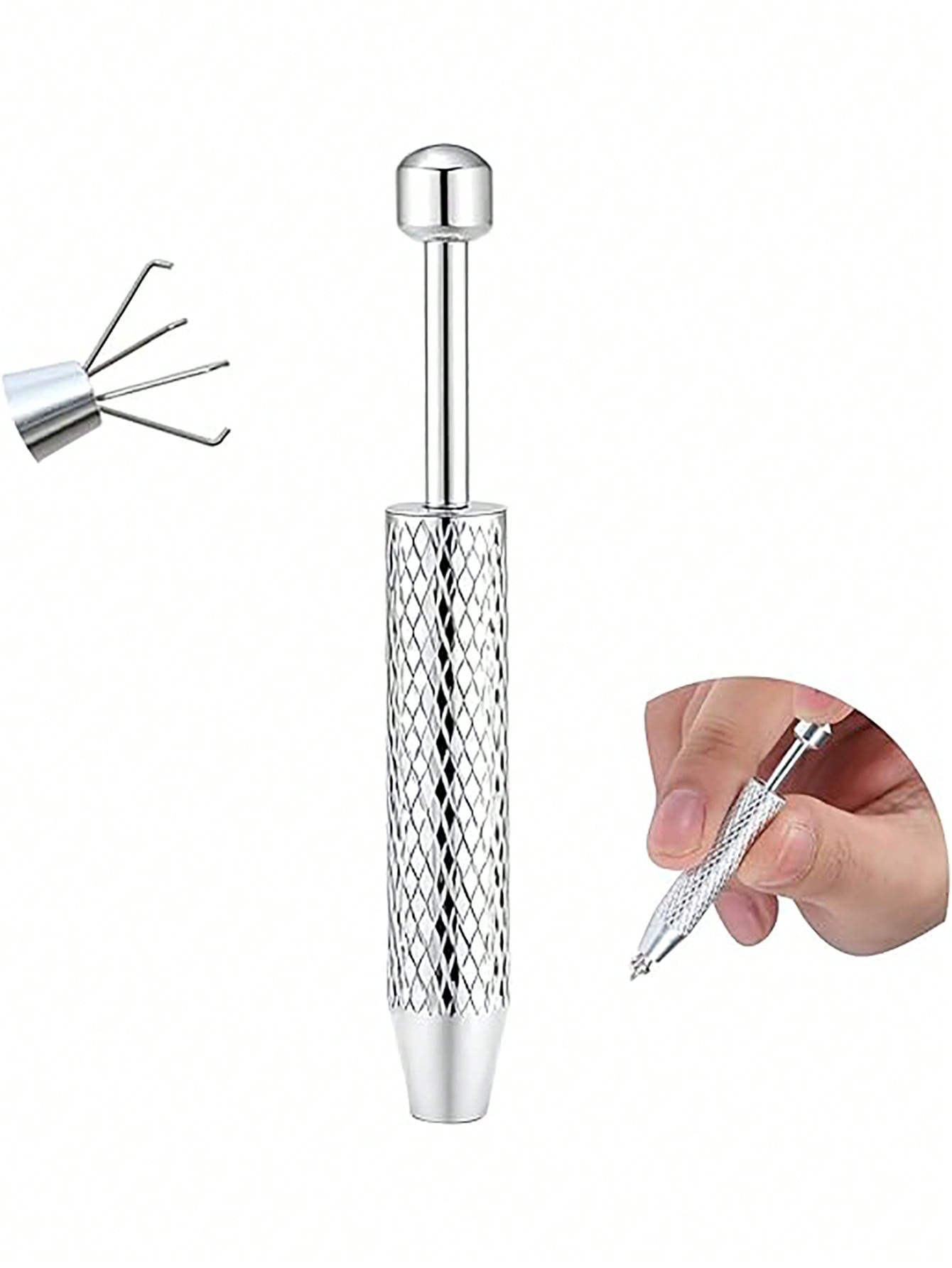 1PC Piercing Taper Ball Grabber Tool For Changing Jewelry- 14G 16G 18G 20G Stainless Steel Flat Back Earrings Applicator Tool