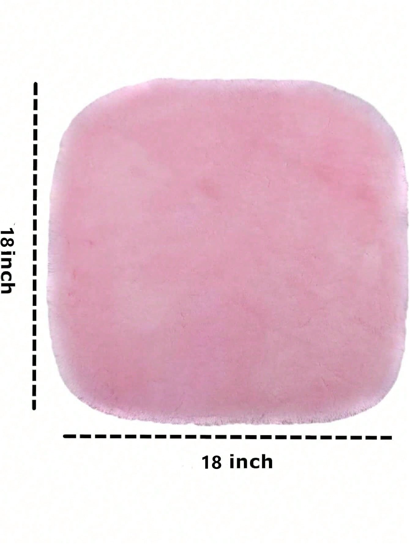 1pc Pink Plush Car Front Seat Cushion, Universal Auto Interior Decoration,Car Accessories