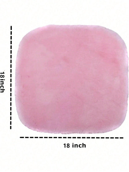 1pc Pink Plush Car Front Seat Cushion, Universal Auto Interior Decoration,Car Accessories