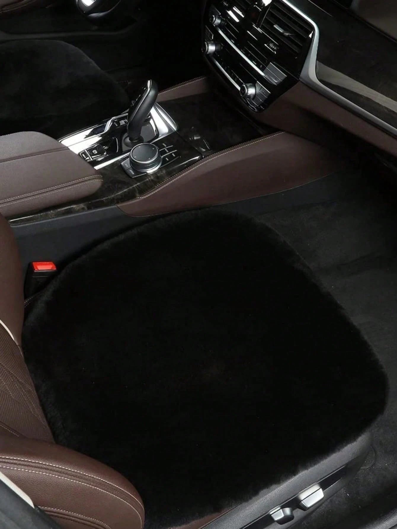 1pc Pink Plush Car Front Seat Cushion, Universal Auto Interior Decoration,Car Accessories