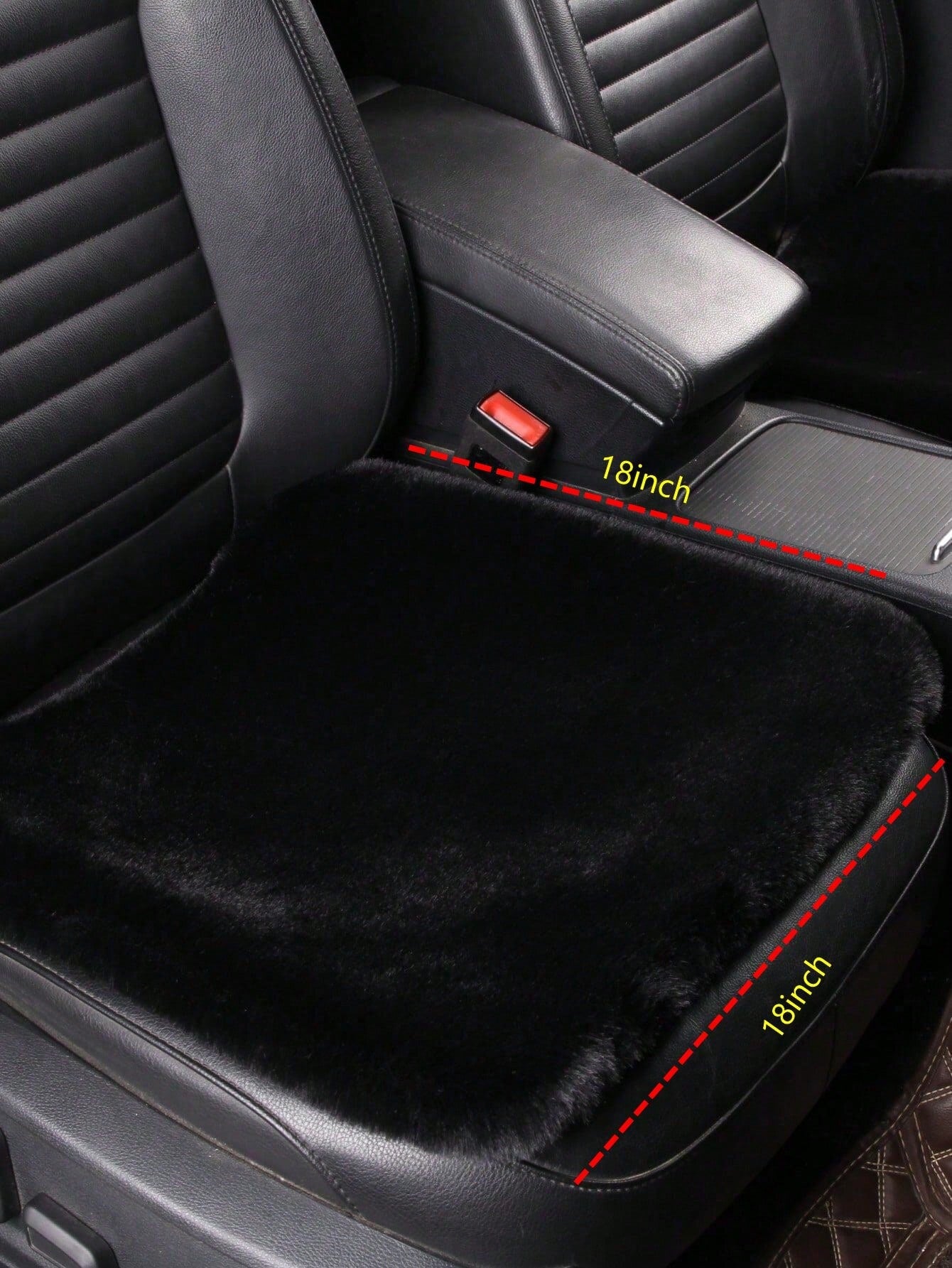 1pc Pink Plush Car Front Seat Cushion, Universal Auto Interior Decoration,Car Accessories
