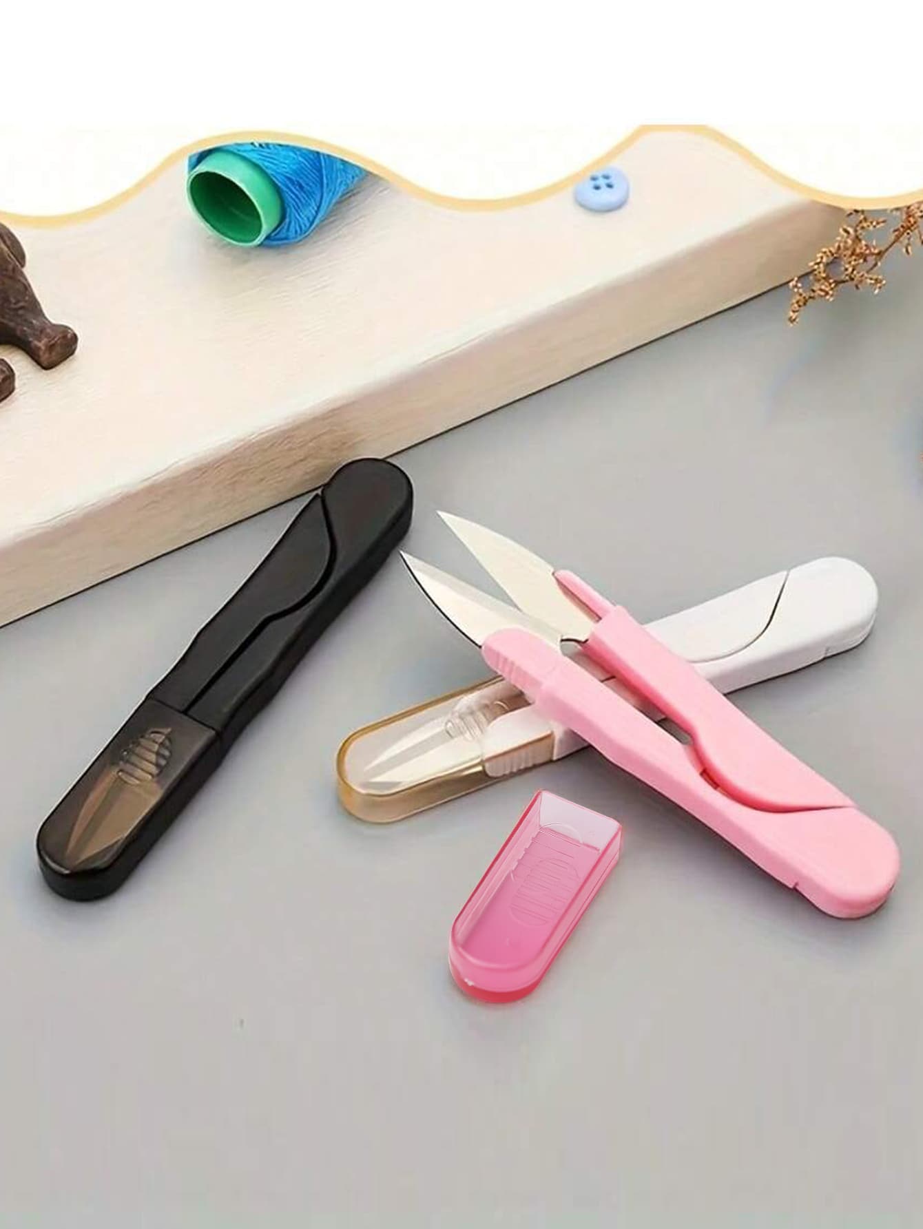 1pc Pink Portable Pair Of Scissors|Thread Cutting Scissors|Embroidery Cross Stitch U-Shaped Scissors|Sewing|Valentine'sDay Gift,Sewing Seam Ripper PinkPlastic Handle Seam Ripper Thread Cutter,Seam Rip