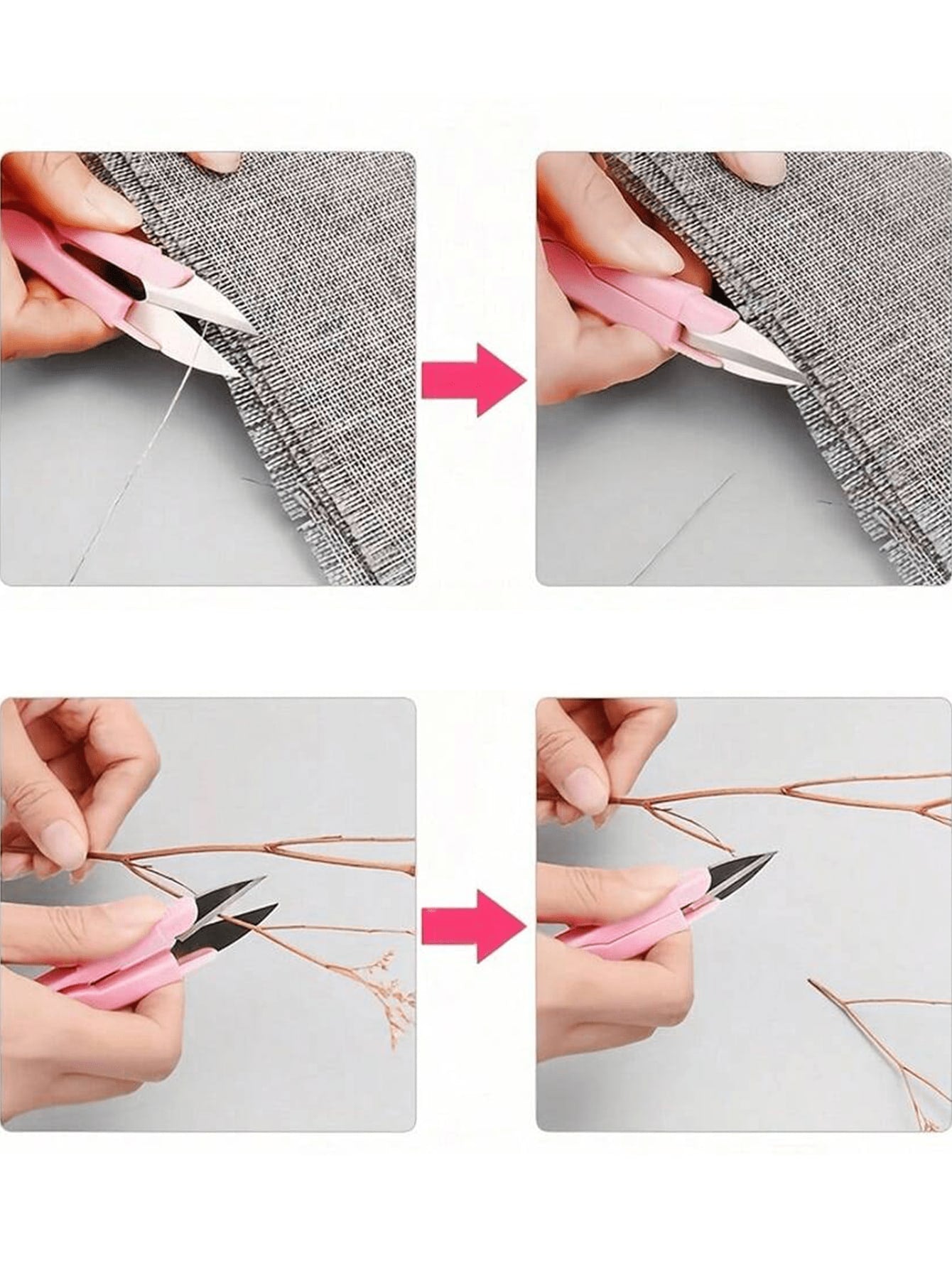 1pc Pink Portable Pair Of Scissors|Thread Cutting Scissors|Embroidery Cross Stitch U-Shaped Scissors|Sewing|Valentine'sDay Gift,Sewing Seam Ripper PinkPlastic Handle Seam Ripper Thread Cutter,Seam Rip