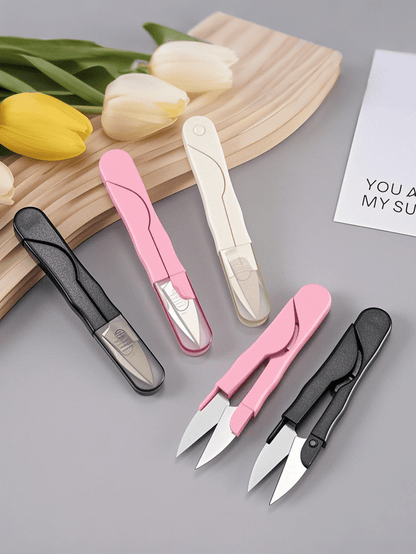 1pc Pink Portable Pair Of Scissors|Thread Cutting Scissors|Embroidery Cross Stitch U-Shaped Scissors|Sewing|Valentine'sDay Gift,Sewing Seam Ripper PinkPlastic Handle Seam Ripper Thread Cutter,Seam Rip