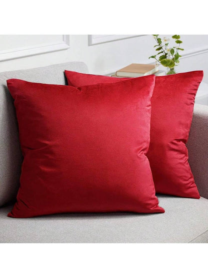1pc Plain Cushion Cover Without Filler, Striped Velvet Square Pillowcase For Sofa, Home Decor