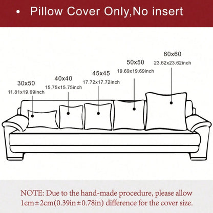 1pc Plain Cushion Cover Without Filler, Striped Velvet Square Pillowcase For Sofa, Home Decor