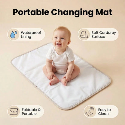 1pc Portable Diaper Changing Pad, Detachable Travel Diaper Mat With Wet Wipes Pocket, Ideal Gift For Baby Shower, Newborn Girl And Boy