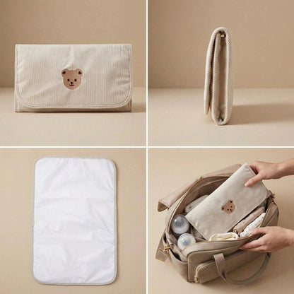 1pc Portable Diaper Changing Pad, Detachable Travel Diaper Mat With Wet Wipes Pocket, Ideal Gift For Baby Shower, Newborn Girl And Boy