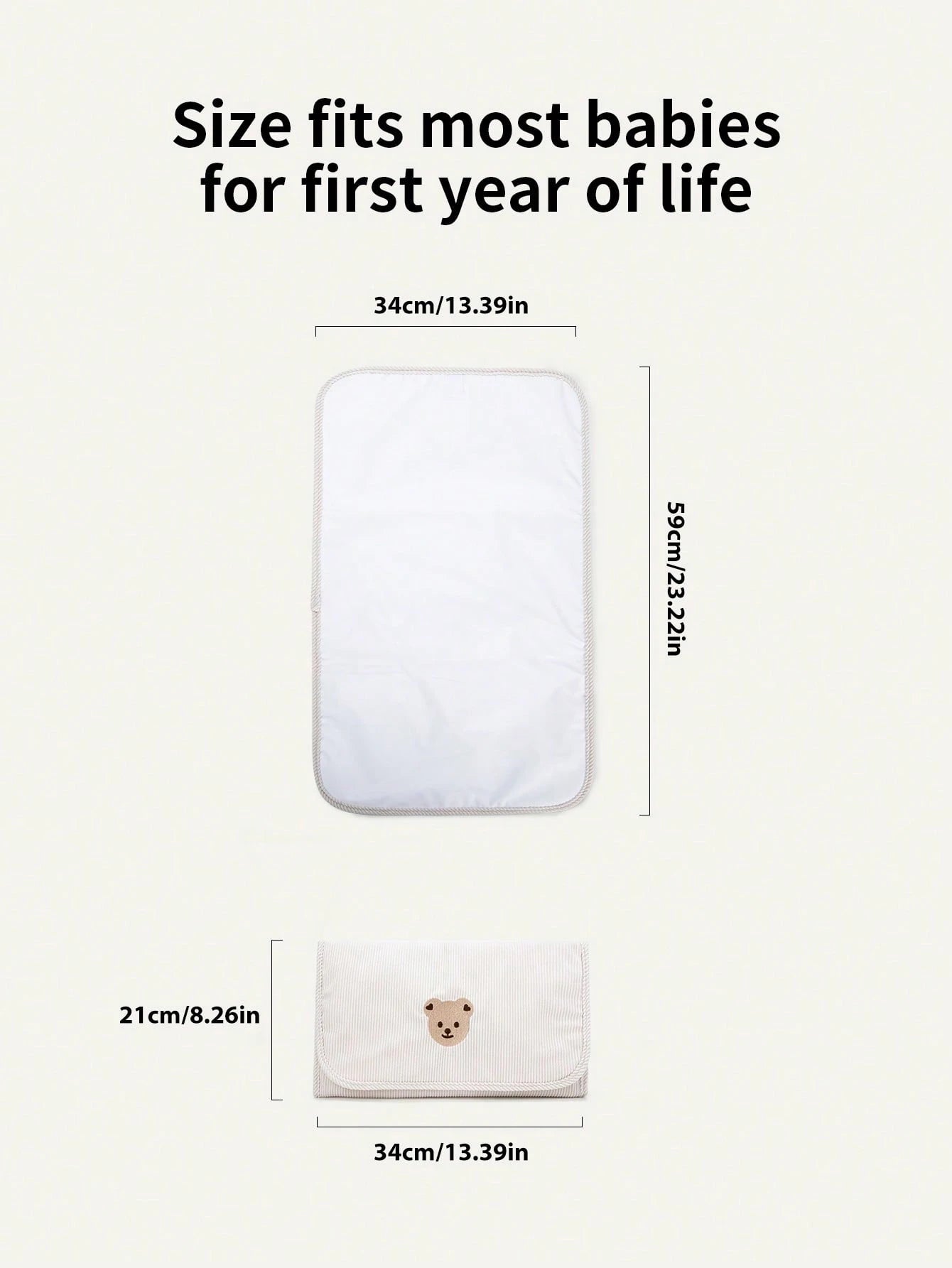 1pc Portable Diaper Changing Pad, Detachable Travel Diaper Mat With Wet Wipes Pocket, Ideal Gift For Baby Shower, Newborn Girl And Boy