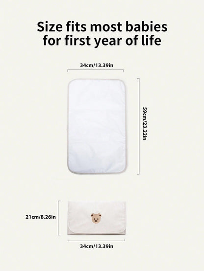 1pc Portable Diaper Changing Pad, Detachable Travel Diaper Mat With Wet Wipes Pocket, Ideal Gift For Baby Shower, Newborn Girl And Boy