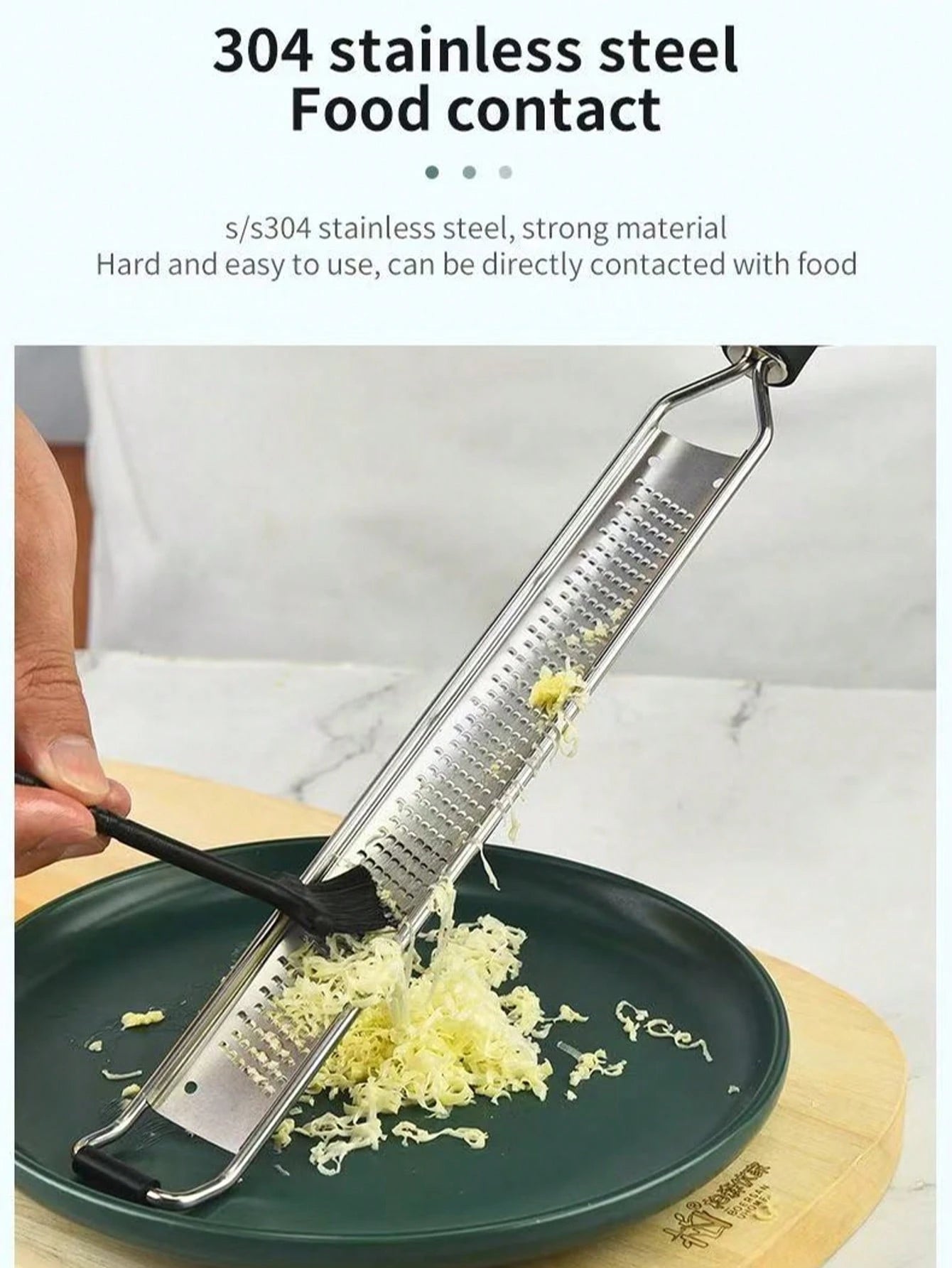1pc Portable Stainless Steel Citrus Zester & Lemon Grater With Long Handle - Perfect For Chocolate, Cheese & Fruit Peeling - Ideal For Outdoor Camping & Home Use