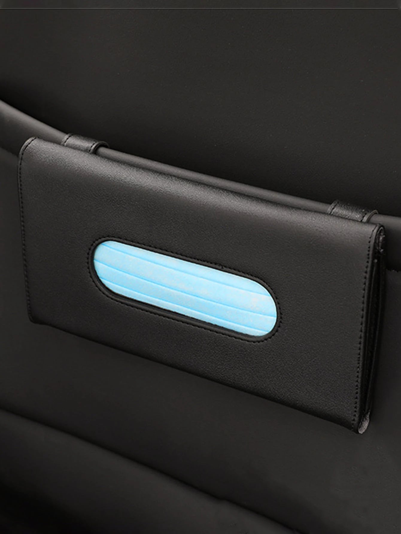 1pc PU Car Sun Visor Tissue Box