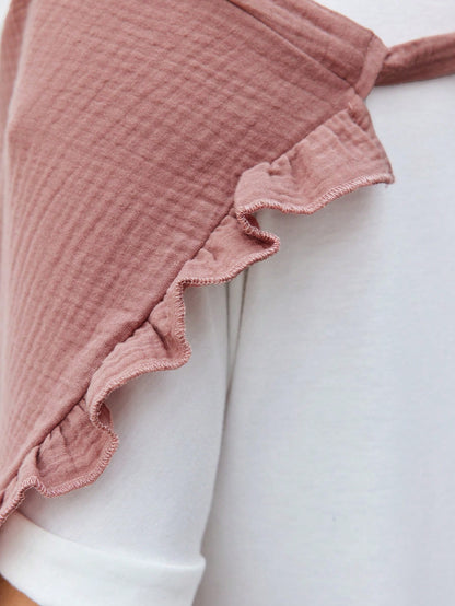 1pc Pure Cotton Soft Skin-Friendly Nursing Cover With Lace Trim For Breastfeeding Moms, Great For Outdoor Use