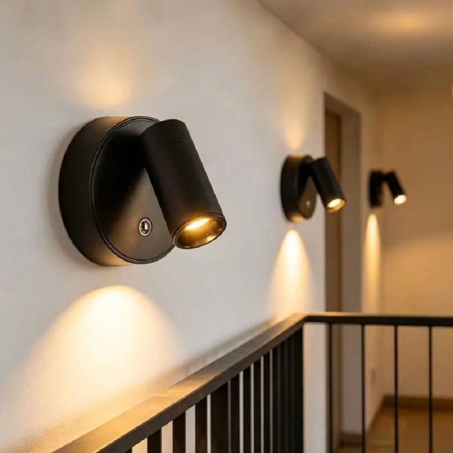 1pc Rechargeable LED Mini Spotlight, 3 Color Temperature Switching With Stepless Dimming, Can Be Wall-Mounted As Indoor Ambient Wall Light, Floor-Standing For Plant Lighting, Or Hung As Small Pendant