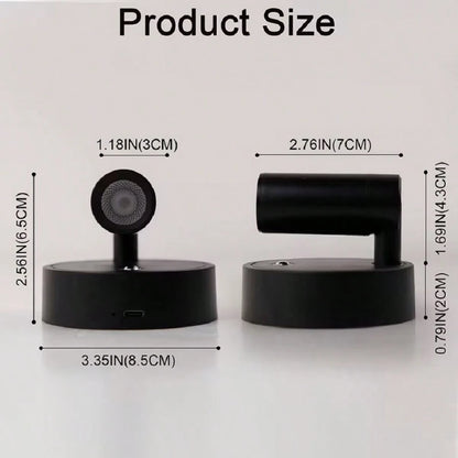 1pc Rechargeable LED Mini Spotlight, 3 Color Temperature Switching With Stepless Dimming, Can Be Wall-Mounted As Indoor Ambient Wall Light, Floor-Standing For Plant Lighting, Or Hung As Small Pendant