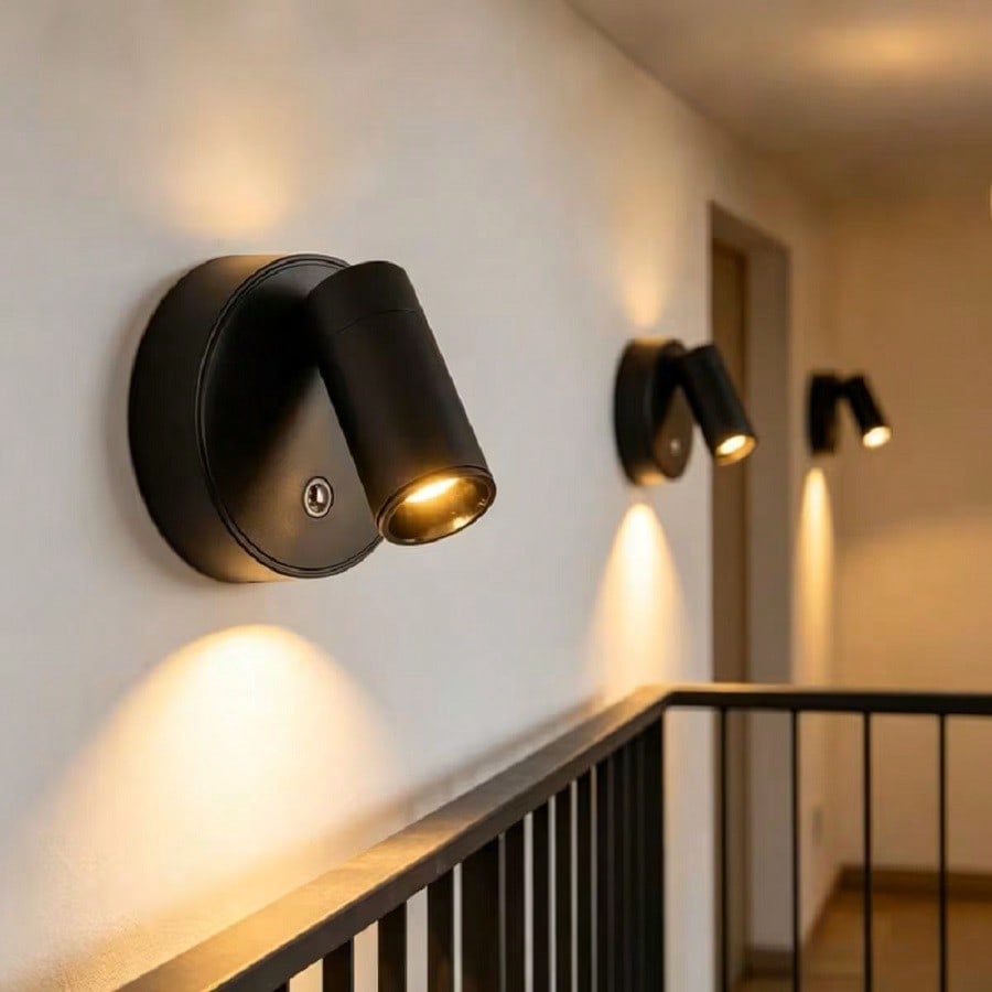 1pc Rechargeable LED Mini Spotlight, 3 Color Temperature Switching With Stepless Dimming, Can Be Wall-Mounted As Indoor Ambient Wall Light, Floor-Standing For Plant Lighting, Or Hung As Small Pendant