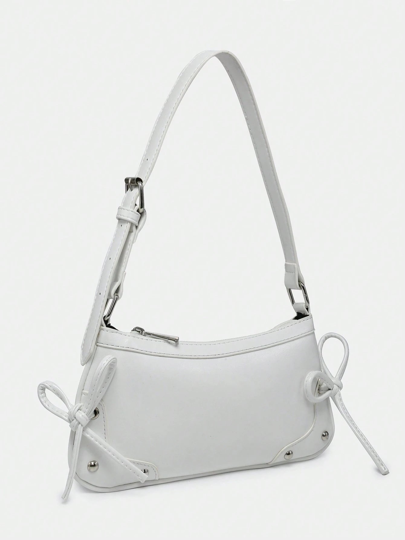 1pc Retro Bowknot Accent Decorative Cross-Body Underarm Baguette Bag, Suitable For Date, Outing, Party, Yellow