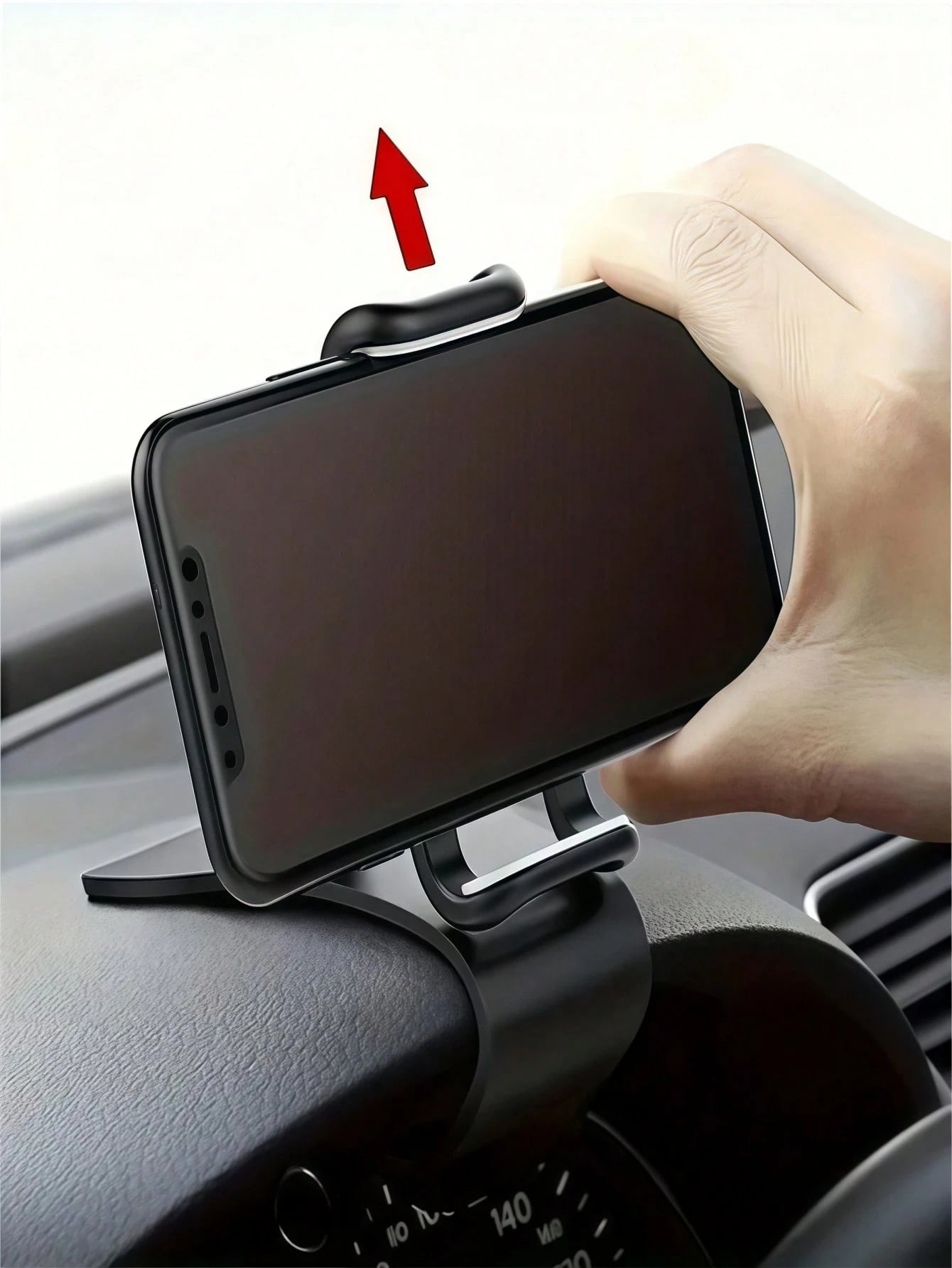 1pc Rotatable Car Phone Holder, Multifunctional Phone Stand, 360° Rotating Car Dashboard Phone Holder- Stable Gravity Lock, Anti-Shake, Air Vent Mount- Adjustable, Easy Installation, Compact Design