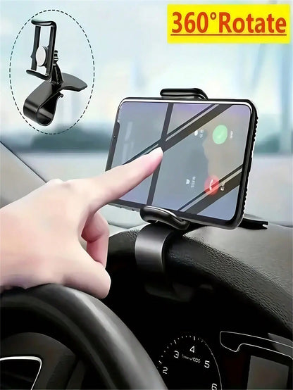 1pc Rotatable Car Phone Holder, Multifunctional Phone Stand, 360° Rotating Car Dashboard Phone Holder- Stable Gravity Lock, Anti-Shake, Air Vent Mount- Adjustable, Easy Installation, Compact Design