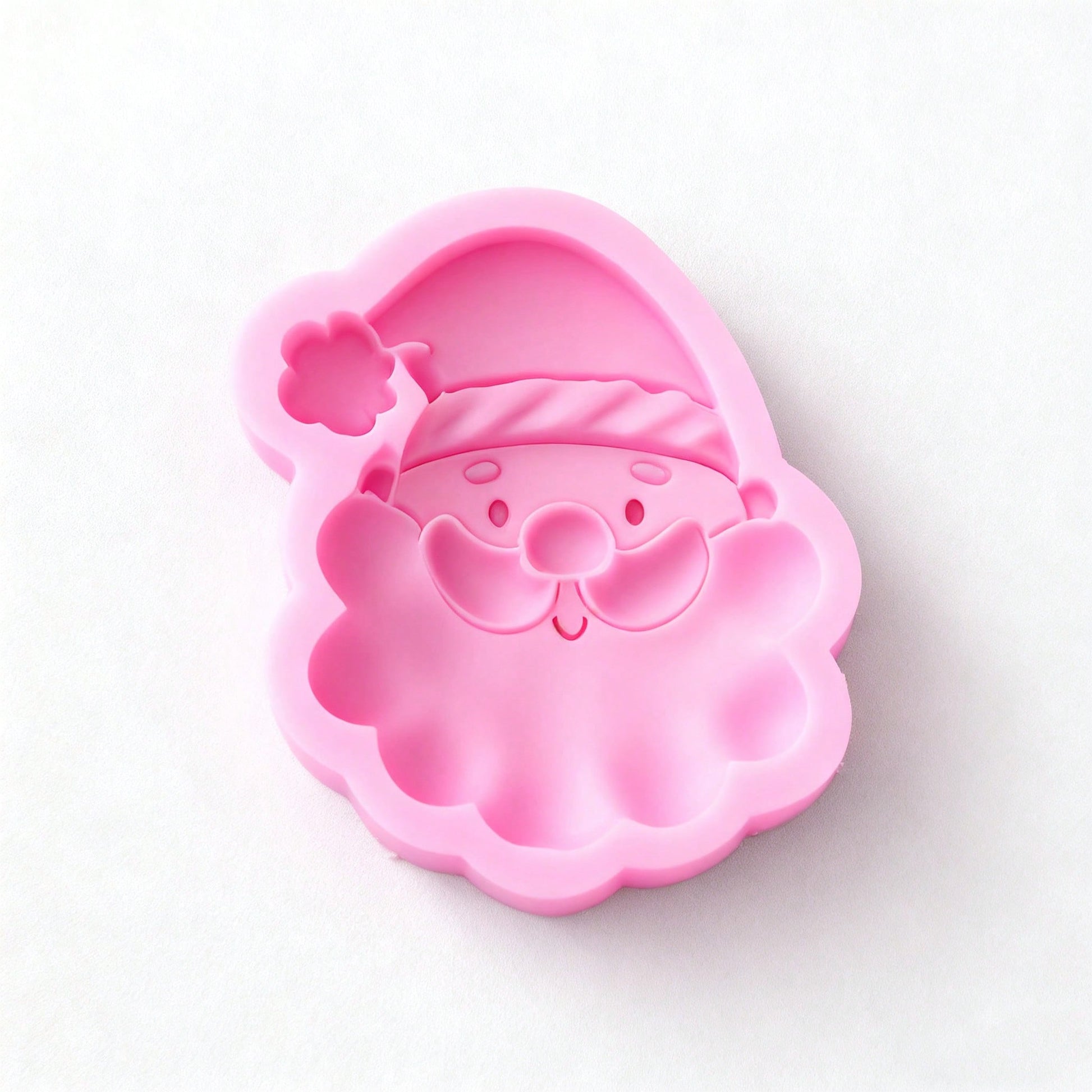 1pc Santa Claus Pattern Silicone Mold, Suitable For Photography Props, Handmade Crafts, Plaster And Holiday Candle Decoration, Easy Release, Reusable