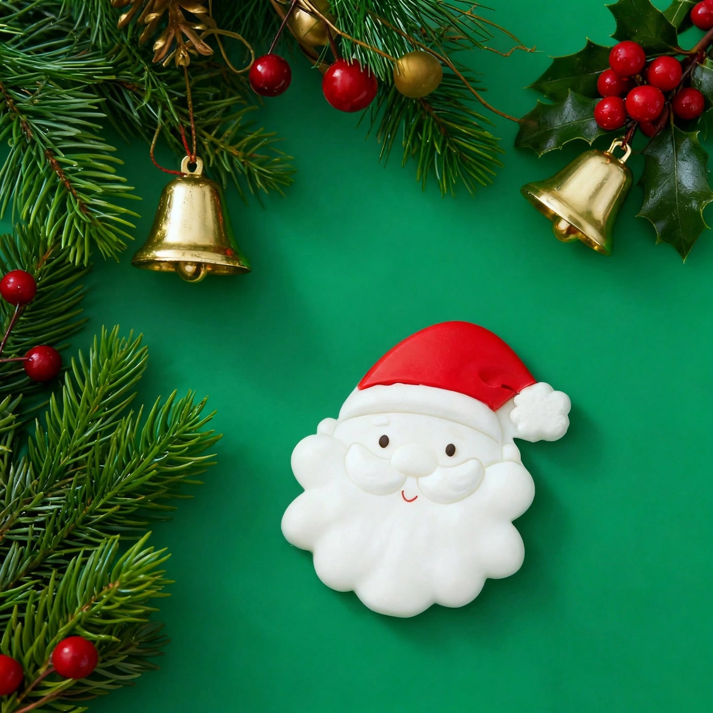 1pc Santa Claus Pattern Silicone Mold, Suitable For Photography Props, Handmade Crafts, Plaster And Holiday Candle Decoration, Easy Release, Reusable