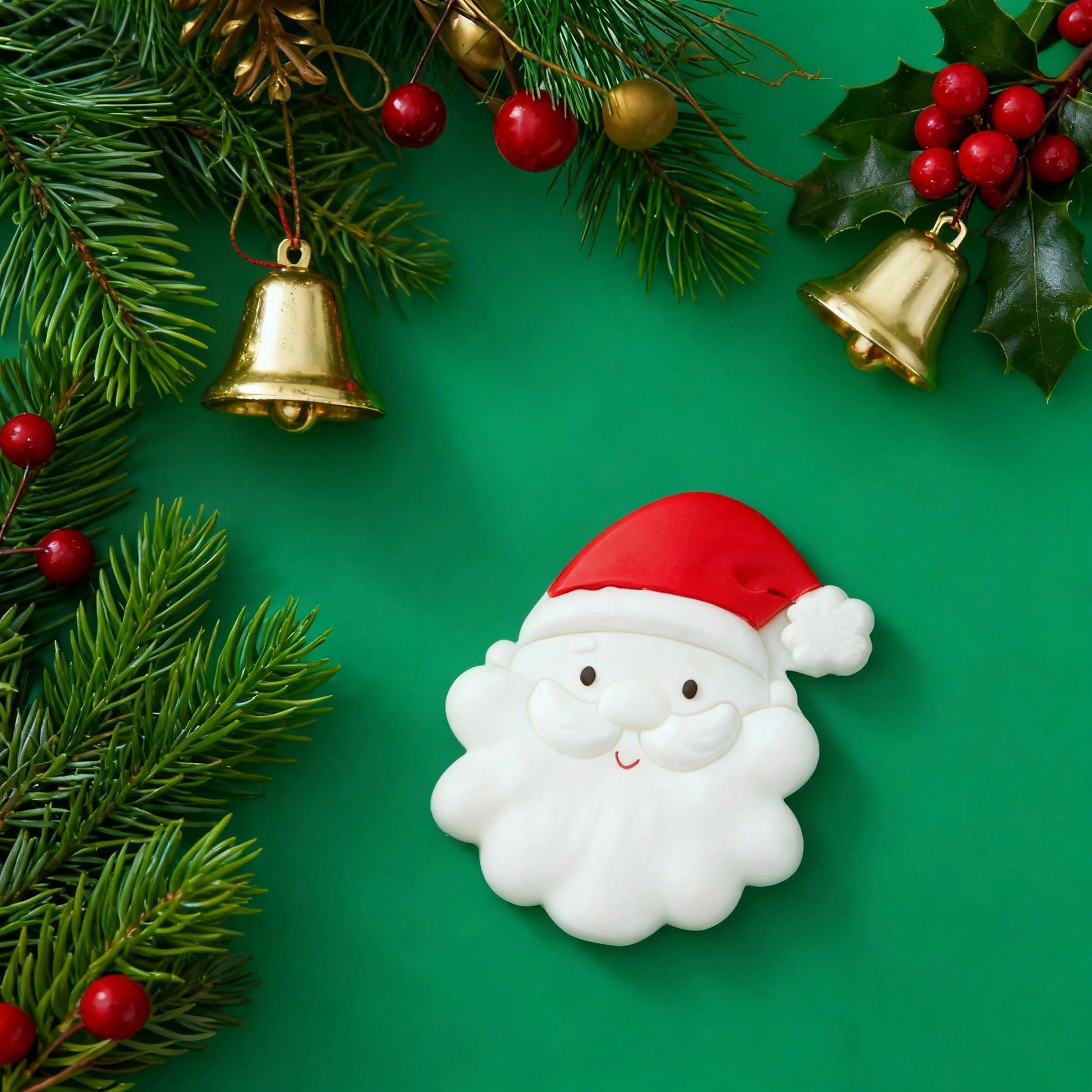 1pc Santa Claus Pattern Silicone Mold, Suitable For Photography Props, Handmade Crafts, Plaster And Holiday Candle Decoration, Easy Release, Reusable