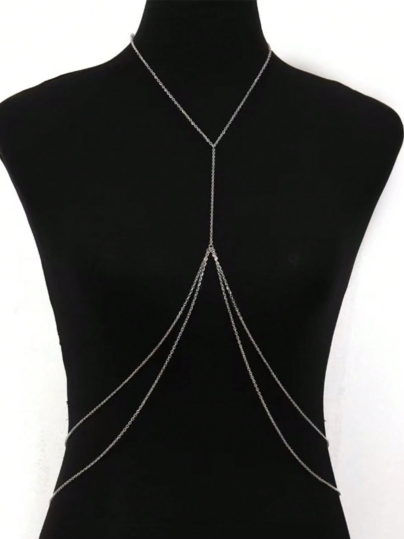 1pc Sexy Women's Body Chain, Multi-Layer Rhinestone Cross Bikini Bra Body Jewelry, Summer Beach Vacation Crystal Belly Waist Chain, Party Essential X-Shaped Waist Chain (Material Is Iron, Please Do No