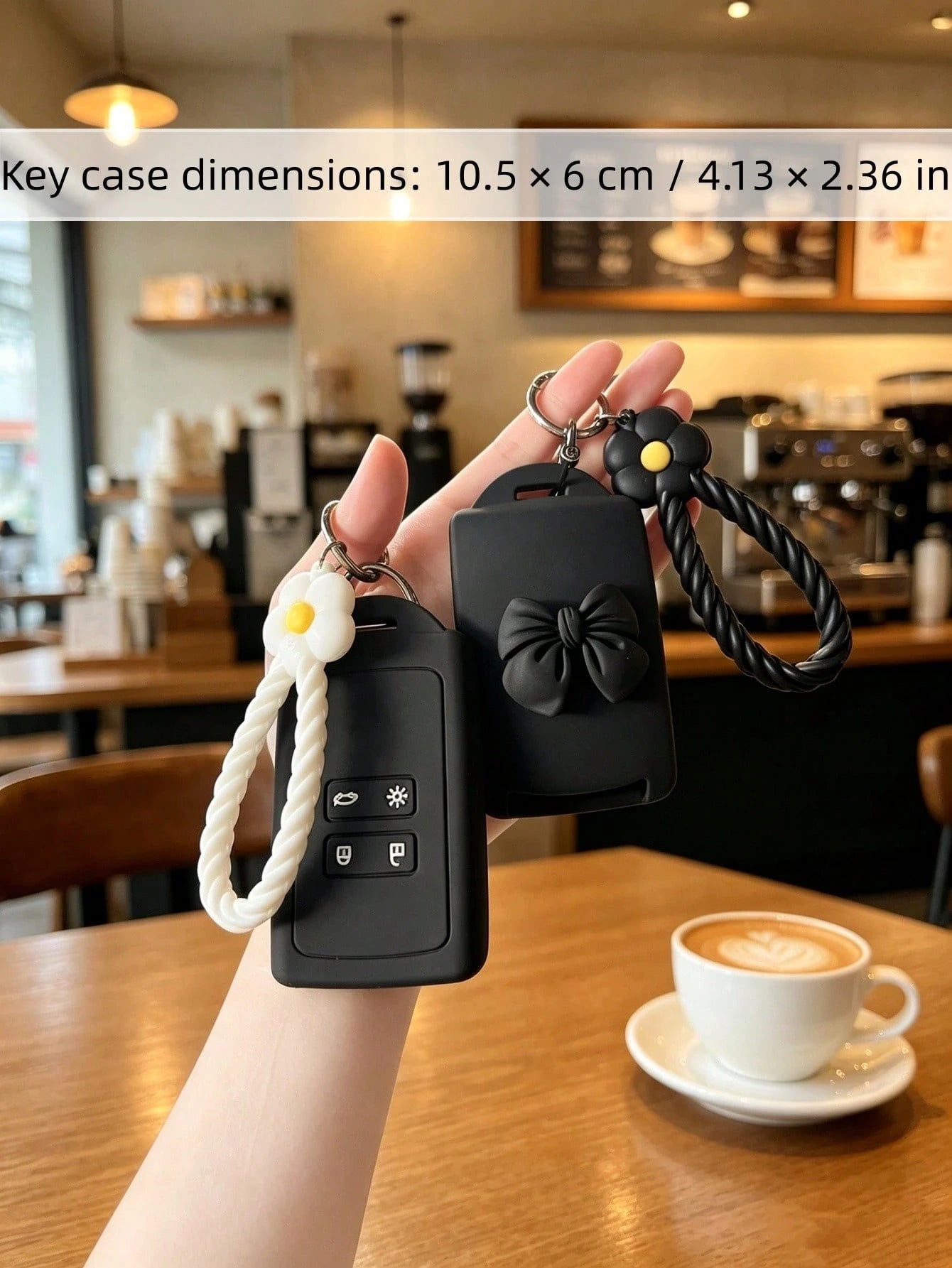1PC Silicone Flower Lanyard Bowknot Suitable For Dongfeng Renault Koleos Key Cover Koleos 2022 Model Renault Car Fashion Women Protective Case