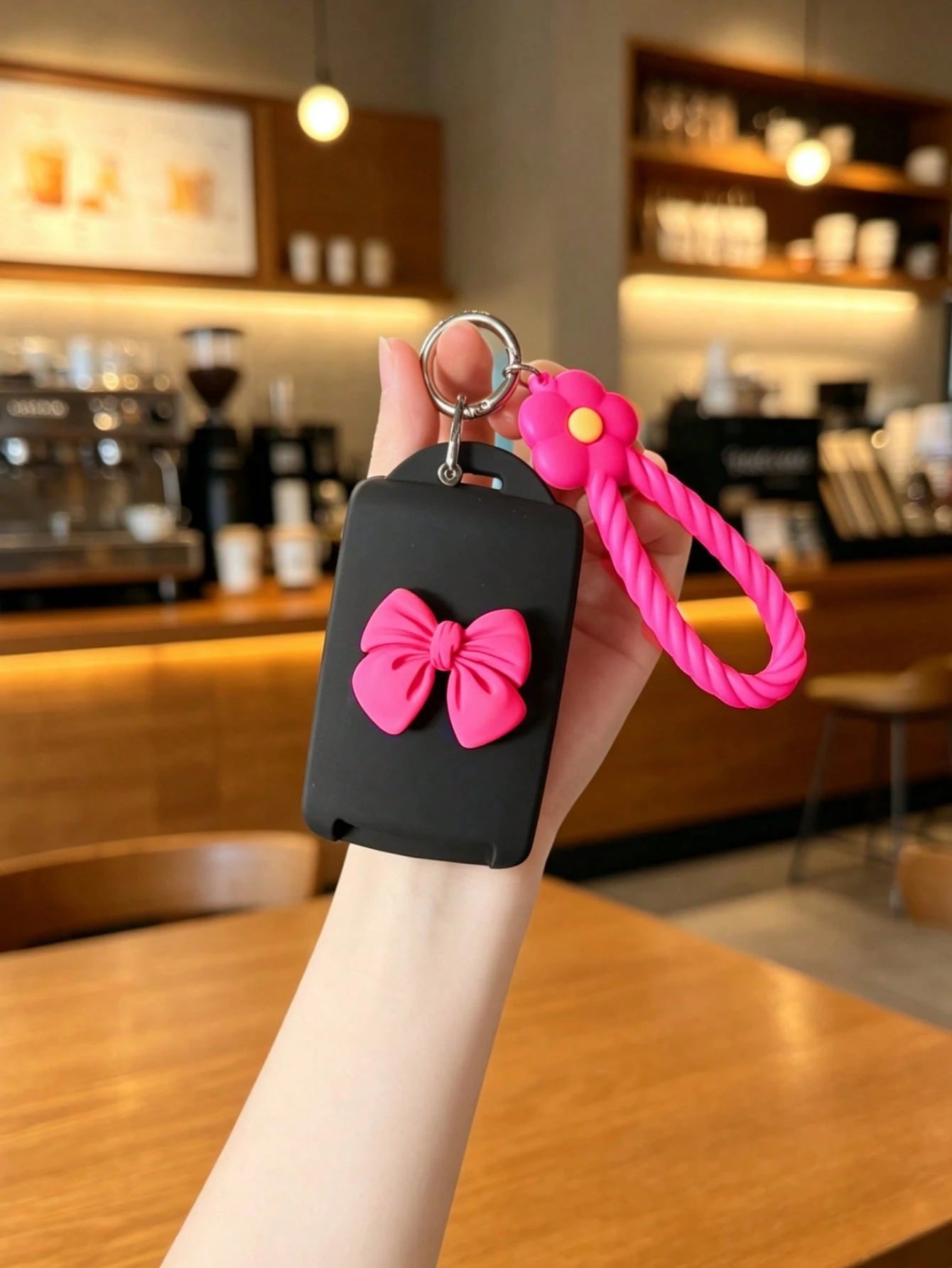 1PC Silicone Flower Lanyard Bowknot Suitable For Dongfeng Renault Koleos Key Cover Koleos 2022 Model Renault Car Fashion Women Protective Case
