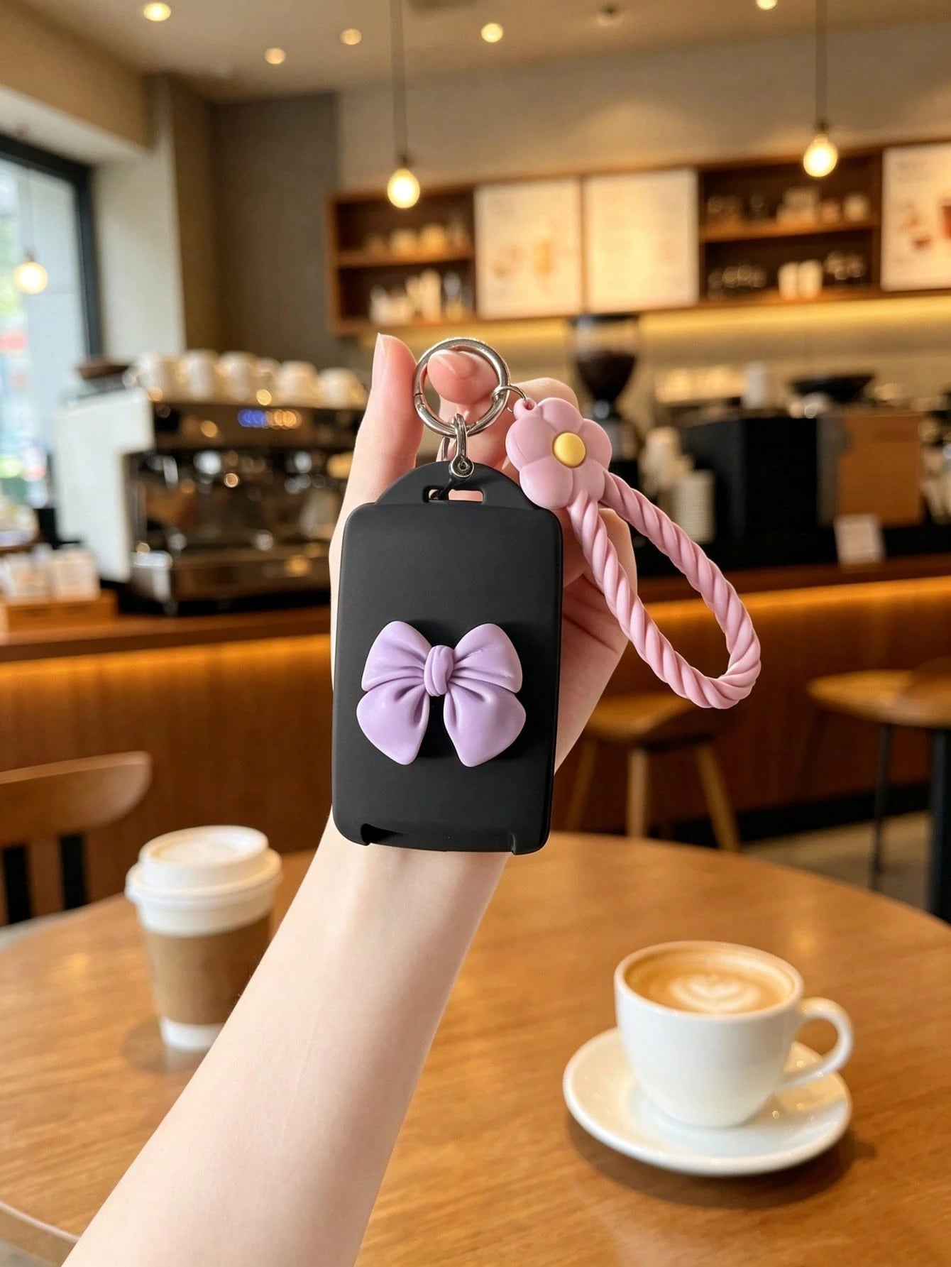 1PC Silicone Flower Lanyard Bowknot Suitable For Dongfeng Renault Koleos Key Cover Koleos 2022 Model Renault Car Fashion Women Protective Case