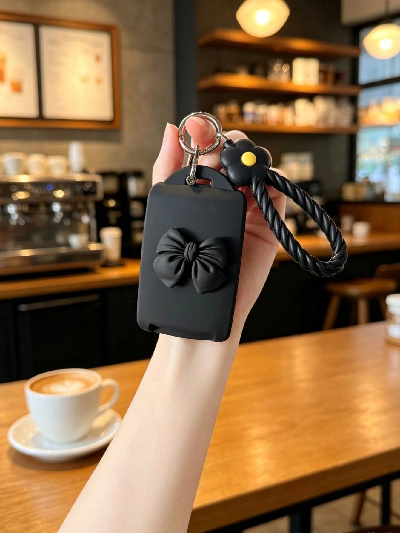 1PC Silicone Flower Lanyard Bowknot Suitable For Dongfeng Renault Koleos Key Cover Koleos 2022 Model Renault Car Fashion Women Protective Case