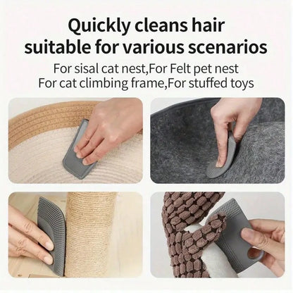 1pc Silicone Pet Hair Remover For Car Seats- Effective Lint Fur Dust Brush, Easy Clean Reusable Tool For Pet Owners| Car Seat Covers Accessories, Car Accessories For Pet Lovers, Pet Hair Remover, Ca